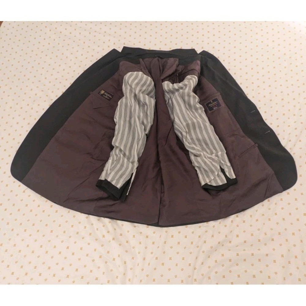 Brooks Brothers Saxxon Makers Merchants Madison Gray Blazer Herringbone USA 48R - Picture 11 of 15